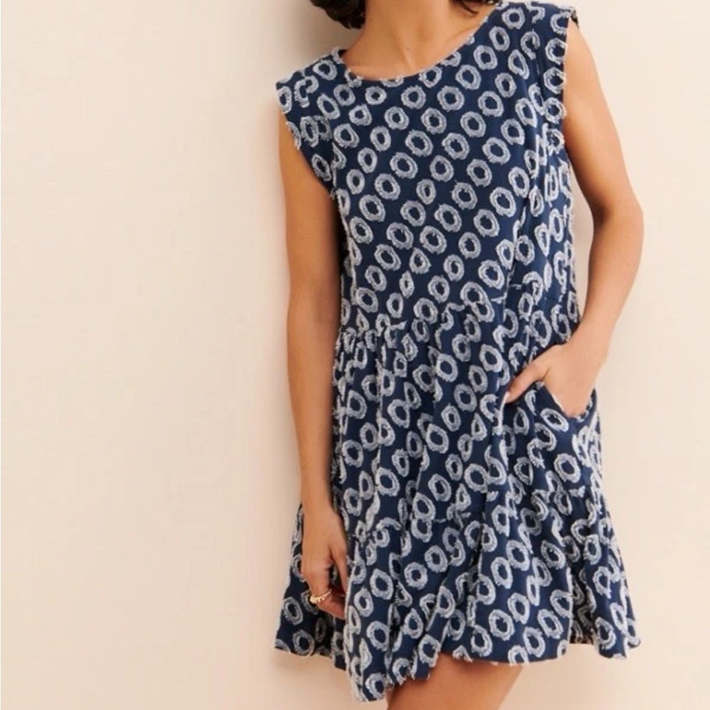 Womens Blue And White Maeve dress